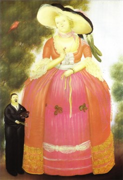 Fernando Botero Painting - Autorretrato con Madame Pompadour Fernando Botero